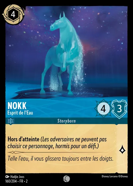 Nokk - Esprit de l'Eau, carte Disney Lorcana CH2-160 — extension L'Ascension des Floodborn