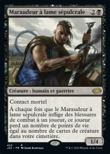 Maraudeur à lame sépulcrale, carte Magic J22 422 — extension Jumpstart 2022
