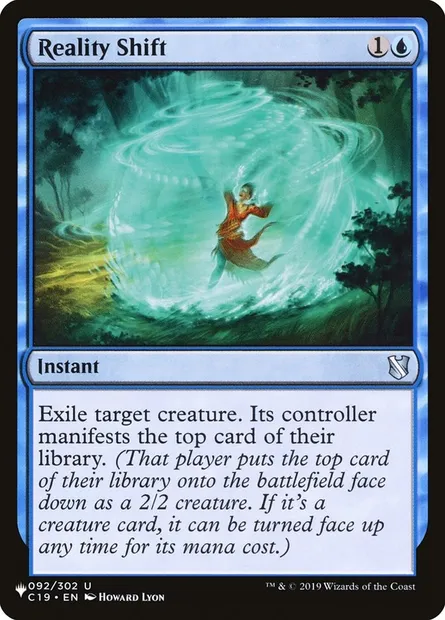 Reality Shift, Magic card PLST C19-92 — The List set