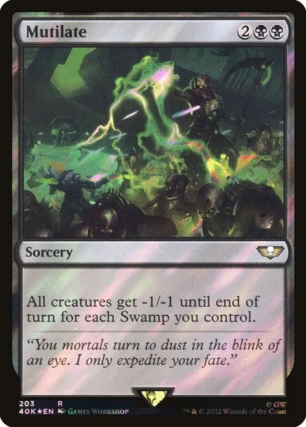 Mutilation, carte Magic 40K 203★ — extension Warhammer 40,000 Commander