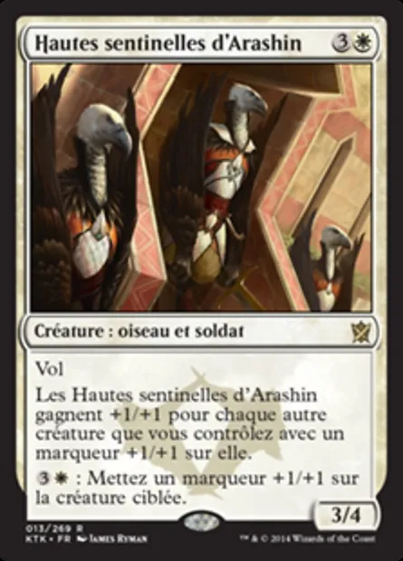 Hautes sentinelles d'Arashin, carte Magic KTK 13 — extension Les Khans de Tarkir