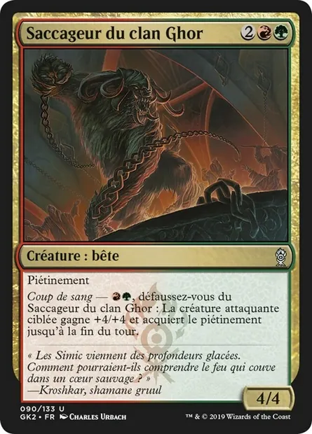 Saccageur du clan Ghor, carte Magic GK2 90 — extension RNA Guild Kit