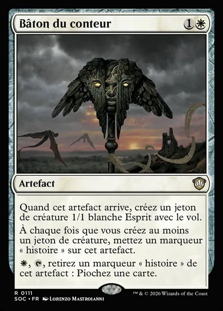 Bâton du conteur, carte Magic SOC 111 — extension Secrets of Strixhaven Commander