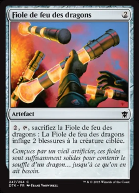 Fiole de feu des dragons, carte Magic DTK 247 — extension Les Dragons de Tarkir