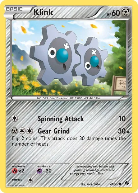Klink, Pokémon card EPO 74 — Emerging Powers set