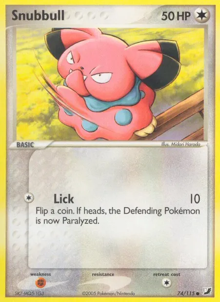Snubbull, Pokémon card UF 74 — Unseen Forces set