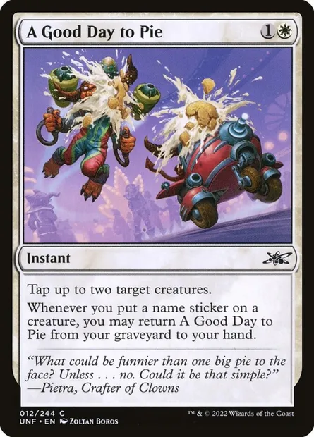 A Good Day to Pie, carte Magic UNF 12 — extension Unfinity
