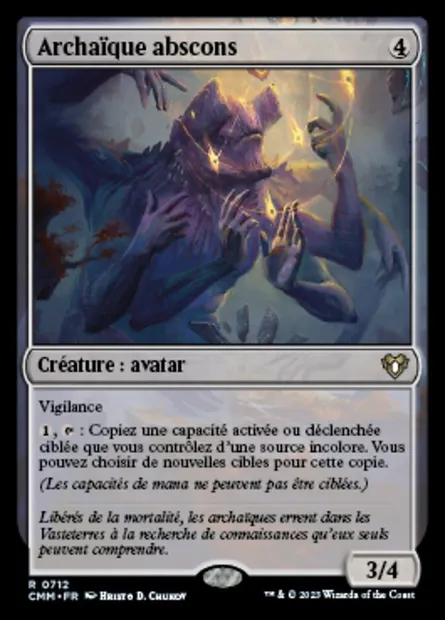Archaïque abscons, carte Magic CMM 712 — extension Commander Masters