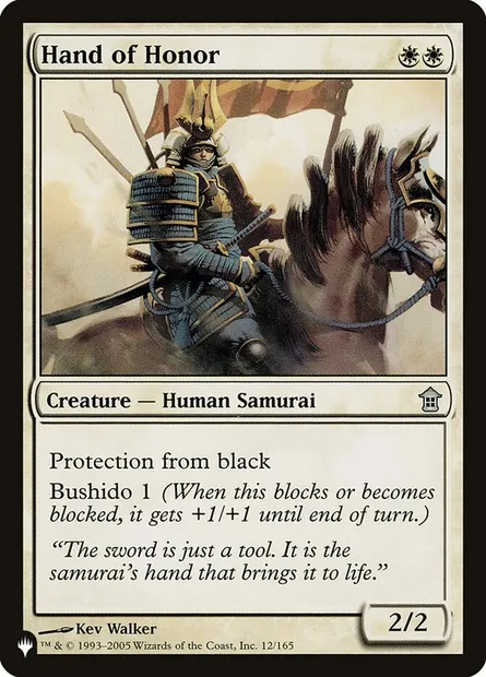Hand of Honor, Magic card PLST SOK-12 — The List set