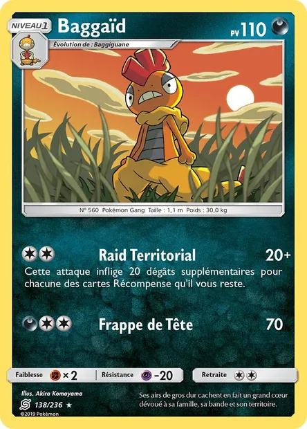 Baggaïd, carte Pokémon UNM 138 — extension Harmonie des Esprits
