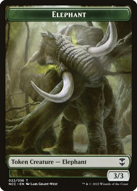 Elephant, Magic card TNCC 22 — New Capenna Commander Tokens set