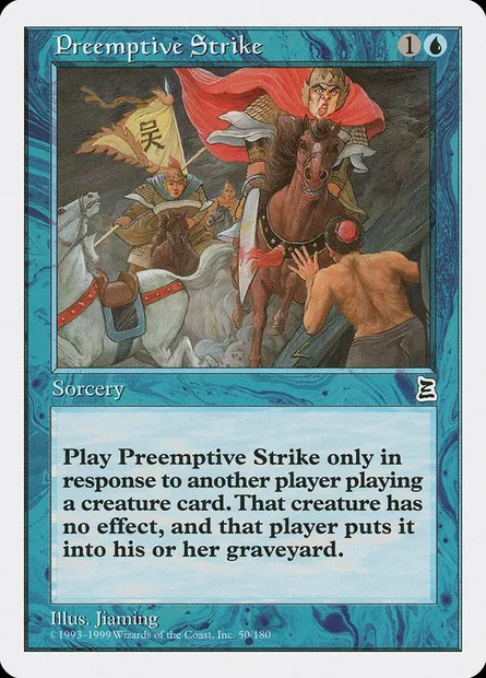 Preemptive Strike, Magic card PTK 50 — Portal Three Kingdoms set