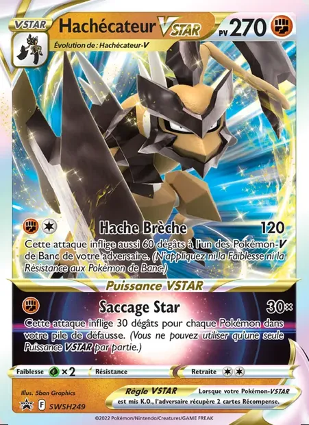 Hachécateur VSTAR, carte Pokémon SWSH 249 — extension Promo SWSH