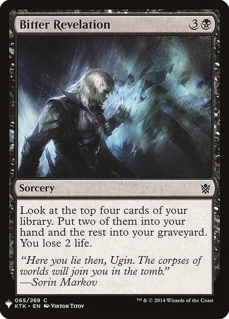Bitter Revelation, Magic card PLST KTK-65 — The List set