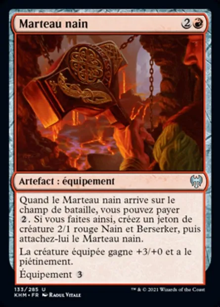 Marteau nain, carte Magic KHM 133 — extension Kaldheim