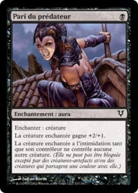 Pari du prédateur, carte Magic AVR 117 — extension Avacyn ressuscitée