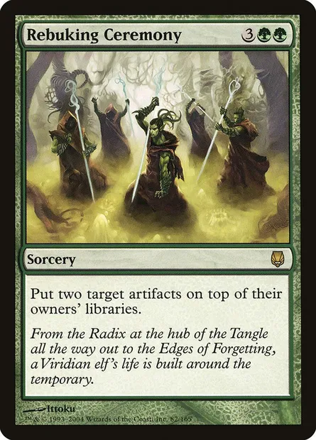 Rebuking Ceremony, Magic card DST 82 — Darksteel set