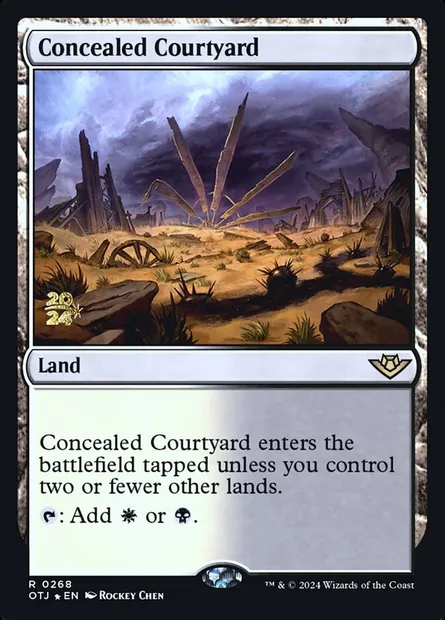 Concealed Courtyard, Magic card POTJ 268s — Outlaws of Thunder Junction Promos set