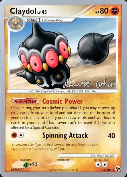 Claydol Lv.45, Pokémon card WCD09 015 — World Championship Decks 2009 set
