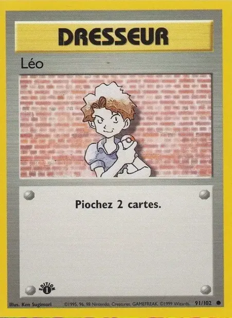 Léo, carte Pokémon BS 91 — extension Set de Base