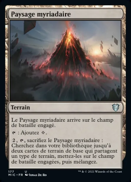 Paysage myriadaire, carte Magic MIC 177 — extension Midnight Hunt Commander
