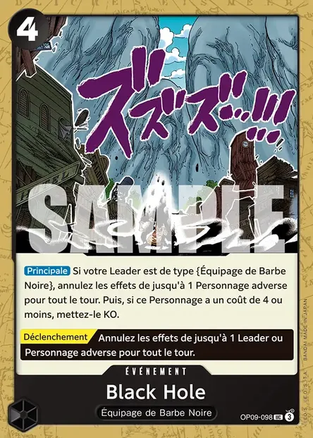 Black Hole, carte One Piece OP09-098 — extension LES NOUVEAUX EMPEREURS