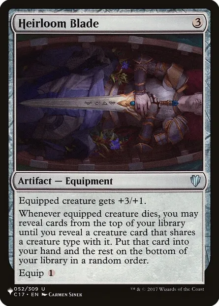 Heirloom Blade, Magic card PLST C17-52 — The List set