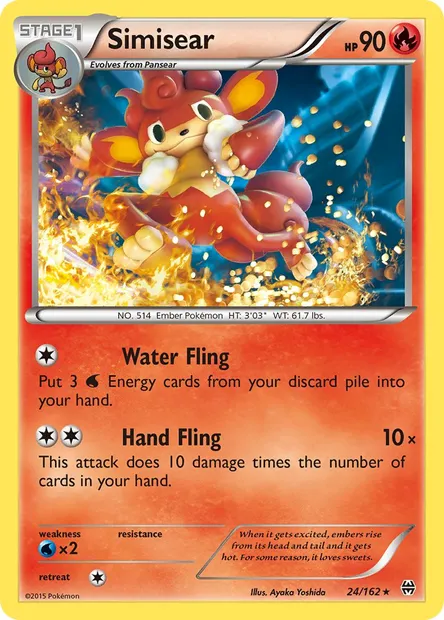 Simisear, Pokémon card BKT 24 — BREAKthrough set