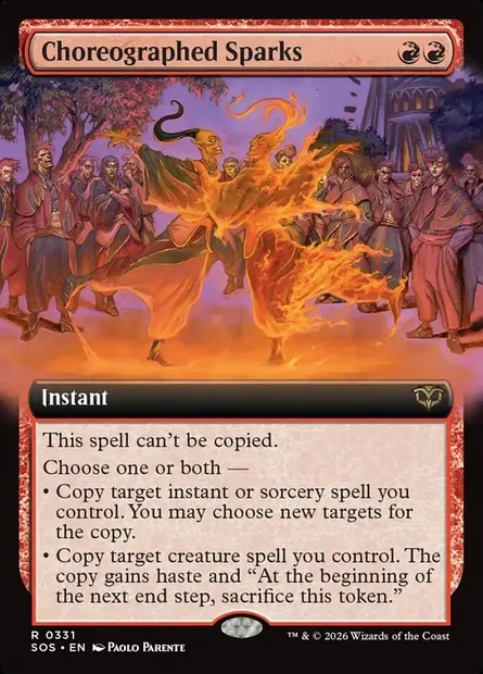 Choreographed Sparks, Magic card SOS 331 — Secrets of Strixhaven set