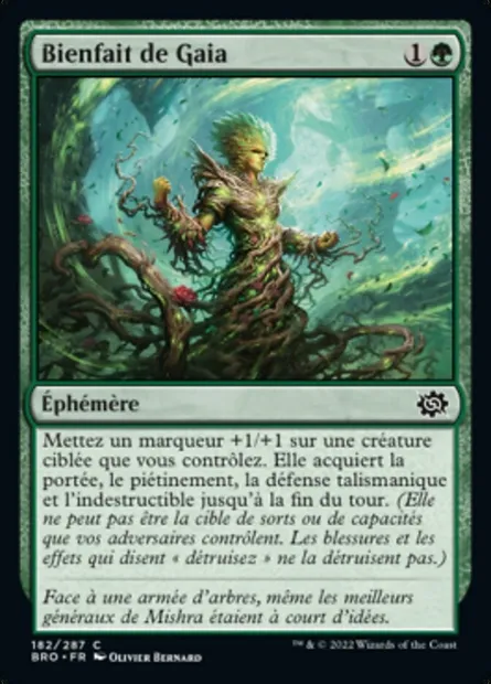 Bienfait de Gaia, carte Magic BRO 182 — extension La Guerre Fratricide