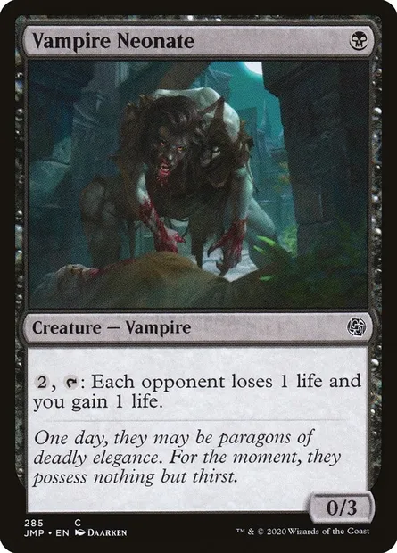 Vampire Neonate, Magic card JMP 285 — Jumpstart set