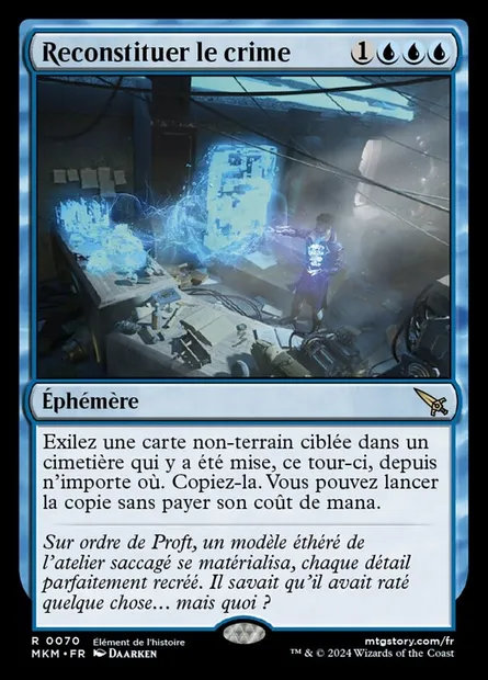 Reconstituer le crime, carte Magic MKM 70 — extension Murders at Karlov Manor