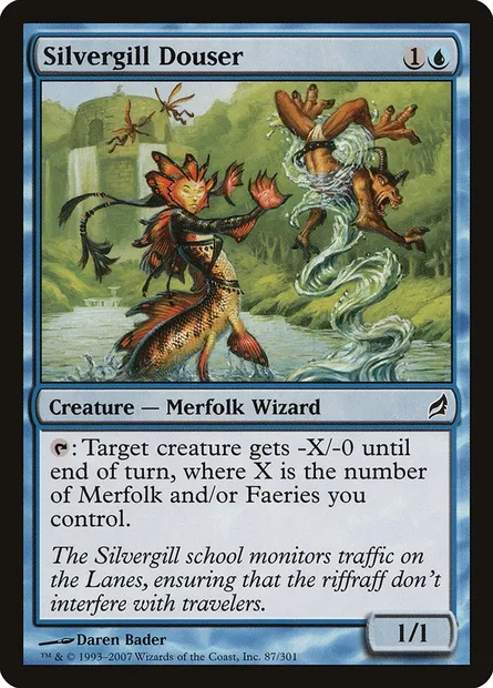 Silvergill Douser, Magic card LRW 87 — Lorwyn set