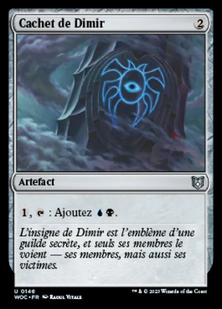 Cachet de Dimir, carte Magic WOC 146 — extension Wilds of Eldraine Commander