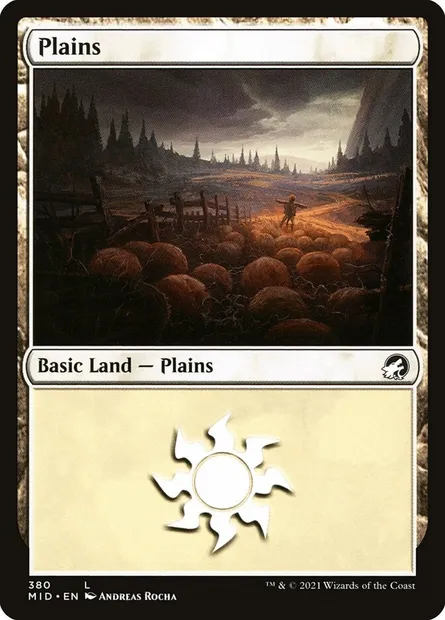 Plains, Magic card MID 380 — Innistrad: Midnight Hunt set