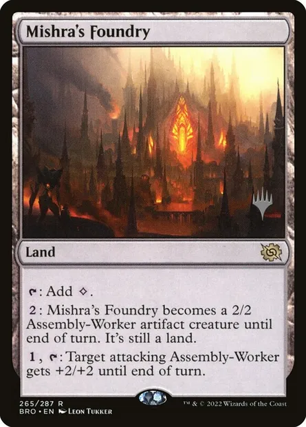 Mishra's Foundry, Magic card PBRO 265p — The Brothers' War Promos set