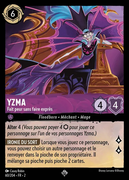 Yzma - Fait peur sans faire exprès, carte Disney Lorcana CH2-060 — extension L'Ascension des Floodborn