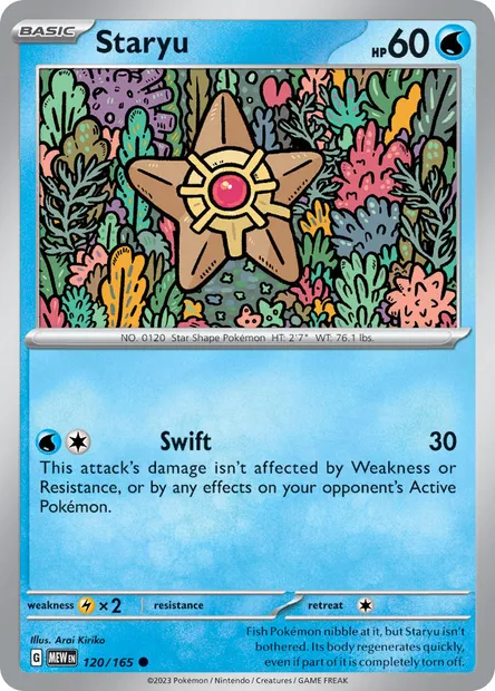 Staryu, Pokémon card MEW 120 — 151 set