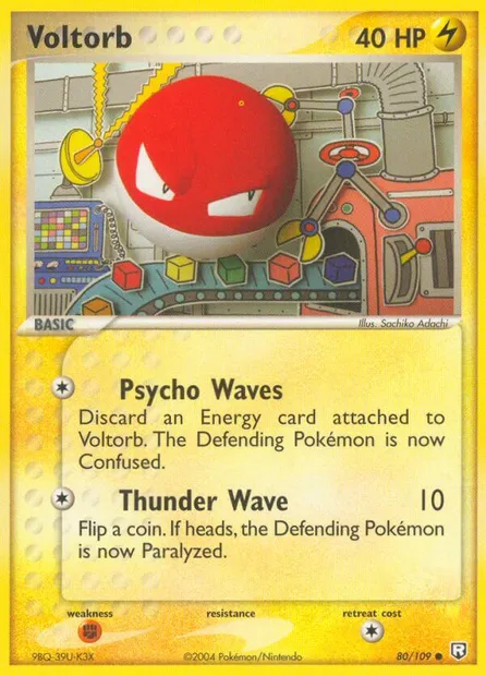 Voltorb, Pokémon card TRR 80 — Team Rocket Returns set