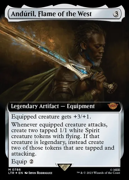 Andúril, Flame of the West, Magic card LTR 786 — The Lord of the Rings: Tales of Middle-earth set