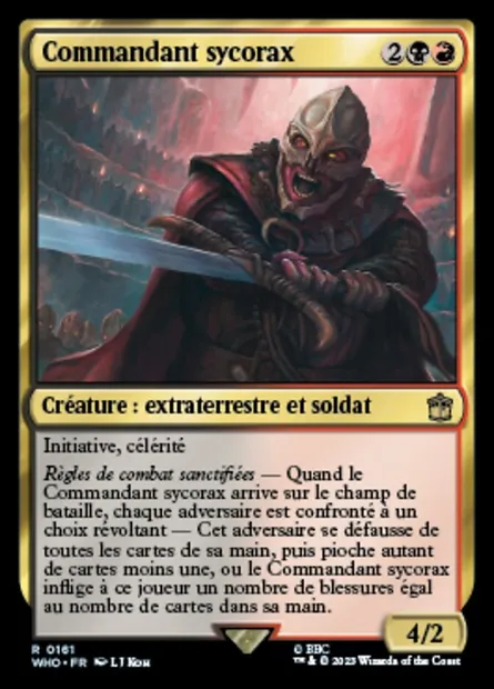Commandant sycorax, carte Magic WHO 161 — extension Doctor Who