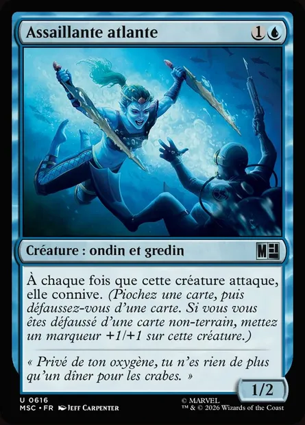 Assaillante atlante, carte Magic MSC 616 — extension Marvel Super Heroes Commander