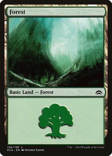 Forest, Magic card PCA 156 — Planechase Anthology set