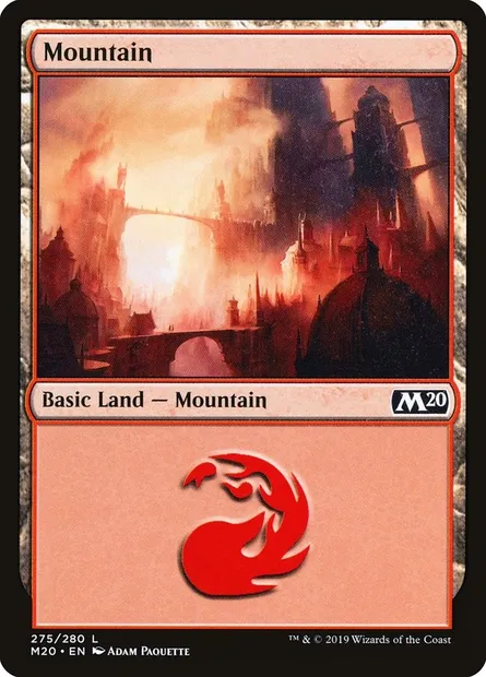 Mountain, Magic card M20 275 — Core Set 2020 set