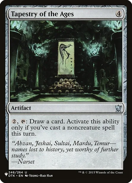 Tapisserie des âges, carte Magic PLST DTK-246 — extension The List