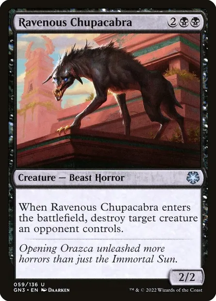 Ravenous Chupacabra, Magic card GN3 59 — Game Night: Free-for-All set