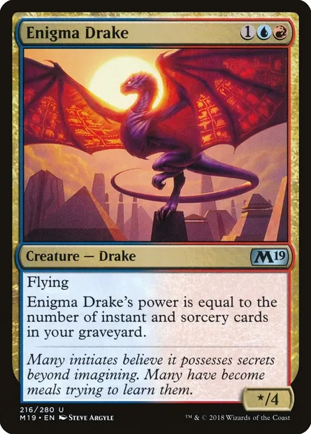 Enigma Drake, Magic card M19 216 — Core Set 2019 set