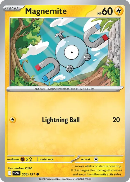 Magnemite, Pokémon card SSP 058 — Surging Sparks set