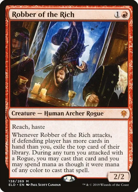 Voleur de riches, carte Magic PELD 138p — extension Throne of Eldraine Promos