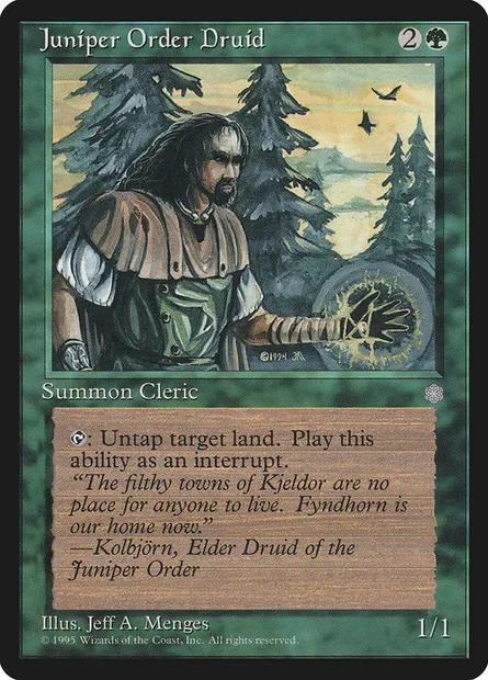 Juniper Order Druid, Magic card ICE 251 — Ice Age set